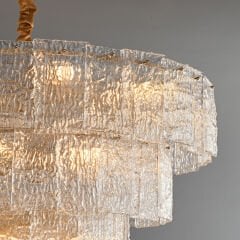 Besa 6315-8D Eskitme Pirinç 8’li Moleküler Avize – Büyük Salon ve Lüks Mekanlar İçin Sputnik Aydınlatma