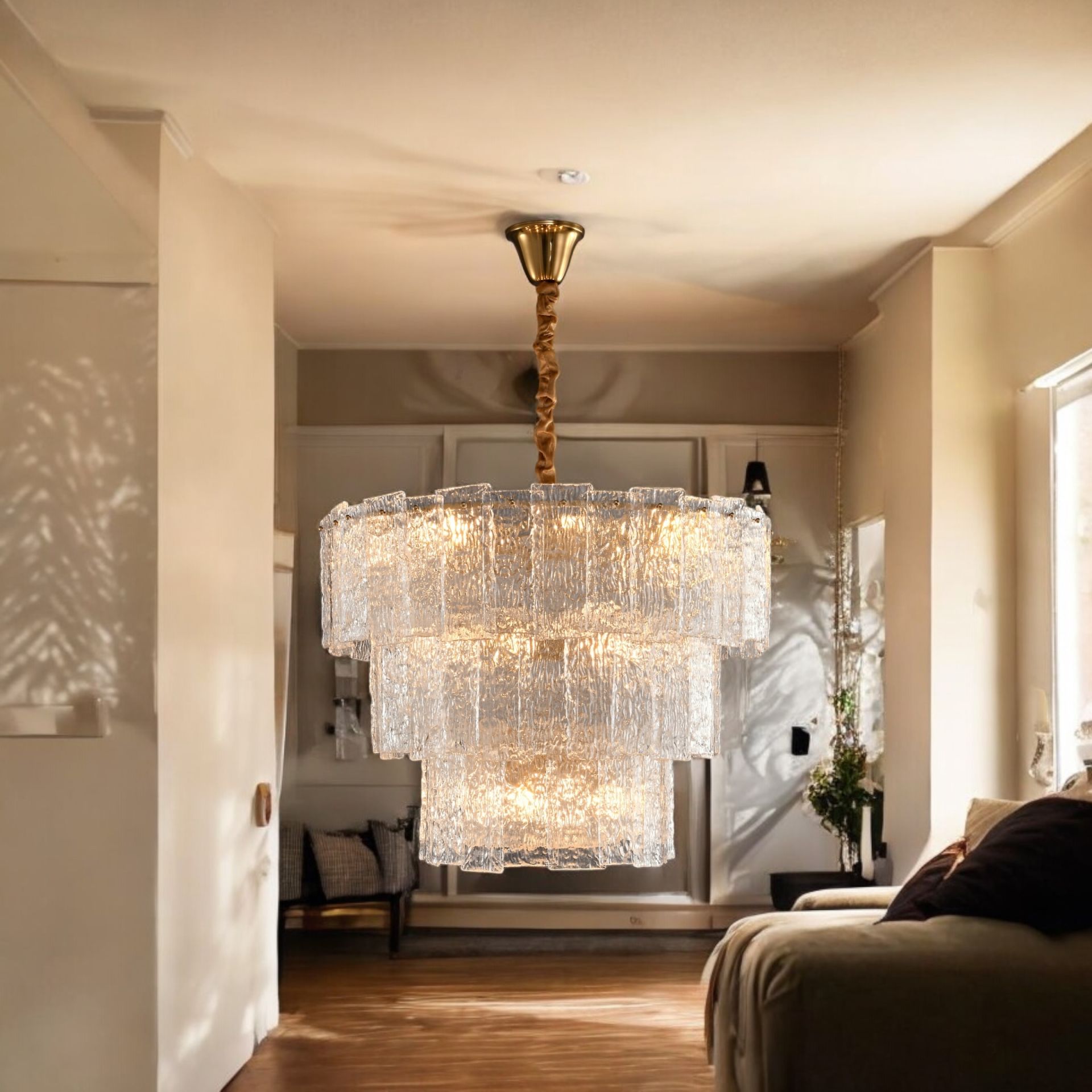 Lama kristal 80cm çapında sarkıt avize 6315-8D