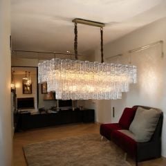 Lama kristal plafonyer 120lik dikdörtgen avize 6315-12C