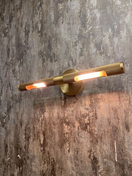 Besa 3201 Gerçek Pirinç Tablo Apliği – Klasik Gold Ayna ve Resim Aydınlatması (46cm)