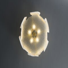 Besa 3243 Doğal Alabaster Mermer Plafonyer Avize – Lüks Taş Tasarım Tavan Armatürü