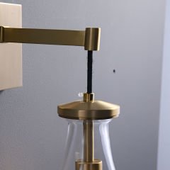 Besa 3257 Damla Camlı Modern Duvar Apliği – Lüks Tasarım Yatak Başı ve Koridor Aydınlatması