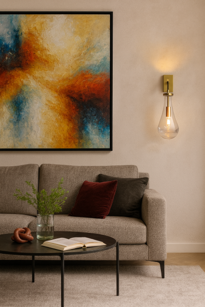 Damla Cam Duvar Apliği -3257