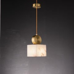 Kare Alabaster Mermer Pirinç Tekli Sarkıt 3260-F