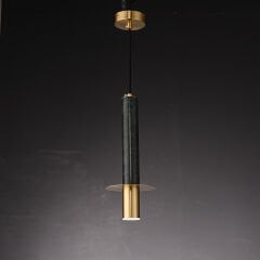 3261 Mermer ve Pirinç Detaylı Sarkıt – Doğal Taşın Asaletiyle Lüks ve Modern Vurgu Aydınlatması