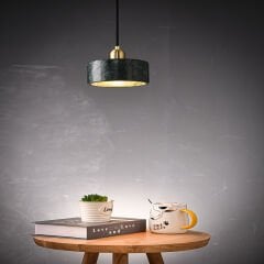 3262 Mermer Detaylı Sarkıt Avize – Büyük Formuyla Lüks, Doğal ve Heykelsi Vurgu Aydınlatması