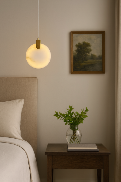 Alabaster Mermer Tekerlek Sarkıt Tekli-3276