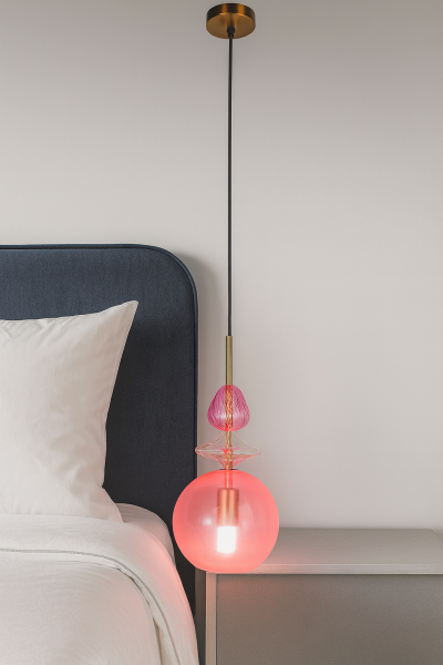 Pembe Cam Tekli Sarkıt 17151-E