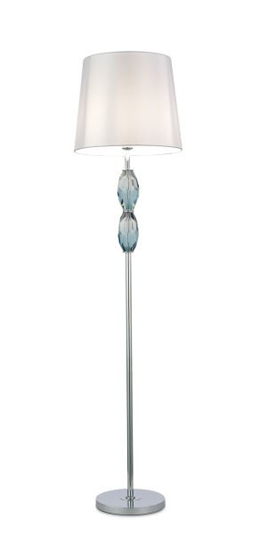 Lüks Kristal Detaylı Lambader - Krom ve Siyah Gövde Seçenekli Salon Aydınlatması