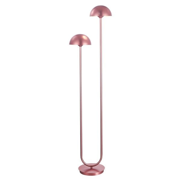 U Form Çift Başlıklı Rose Gold ve Siyah Lambader