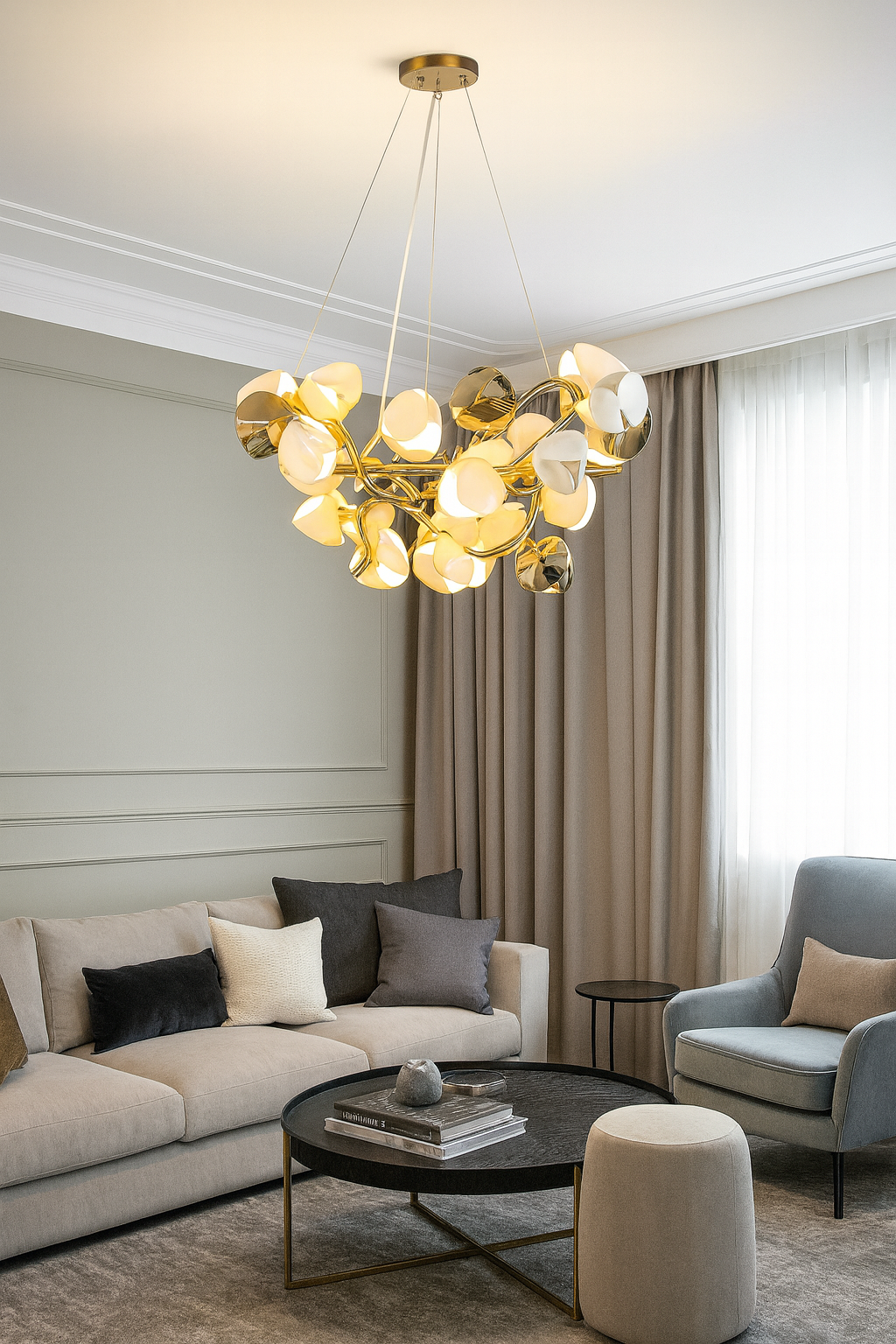 Çiçekli  Seramik Sarkıt Avize 82080B-D800