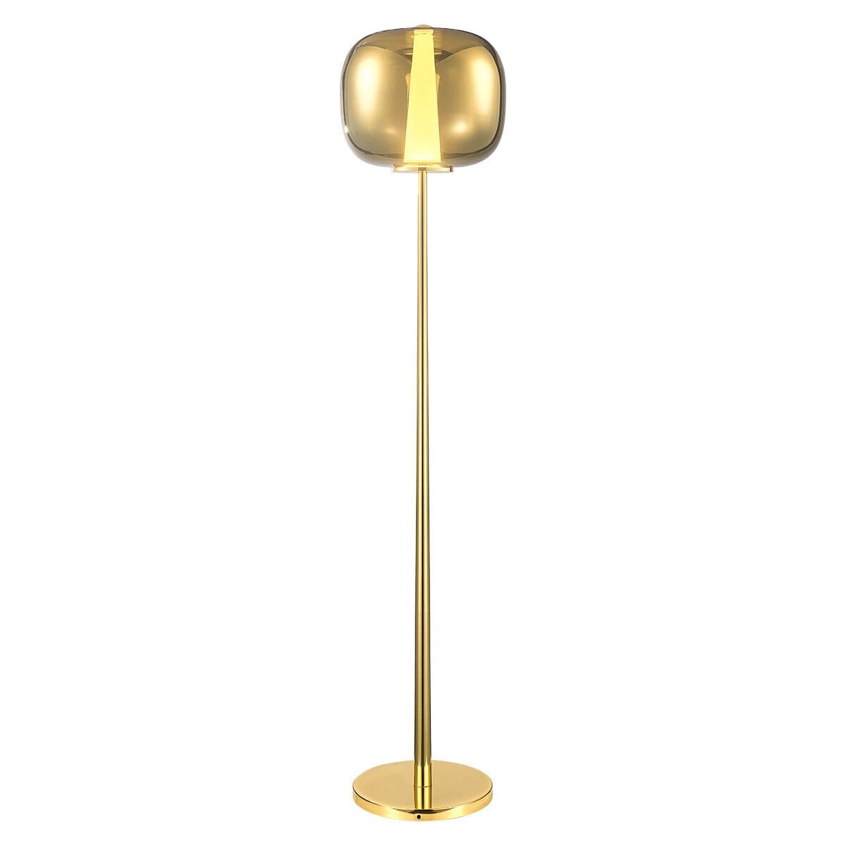 U Form Çift Başlıklı Lambader – Rose Gold ve Siyah