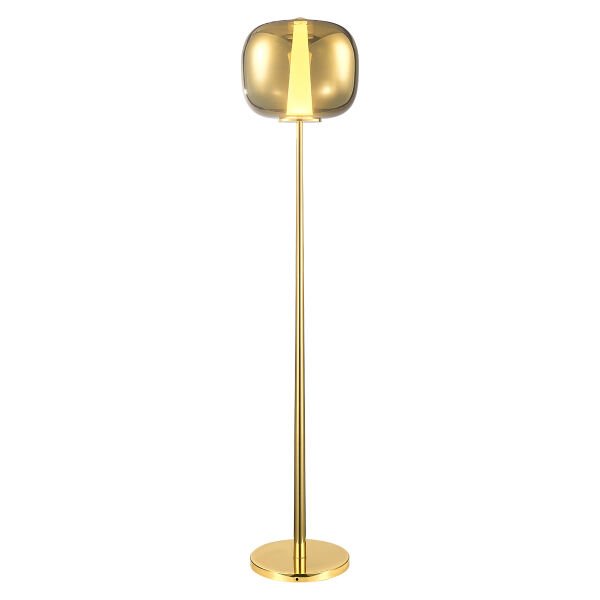 Besa Çift Başlıklı Lambader - U Form Tasarım Rose Gold & Siyah Köşe Lambası