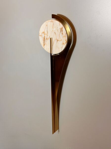 D Mermer Aplik – Gerçek Mermer Dokusu ve Lüks Görünümüyle Sofistike Duvar Aydınlatması