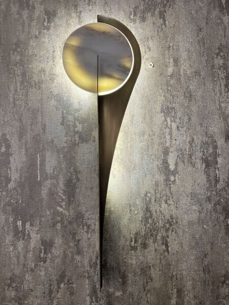 D Mermer Aplik – Gerçek Mermer Dokusu ve Lüks Görünümüyle Sofistike Duvar Aydınlatması