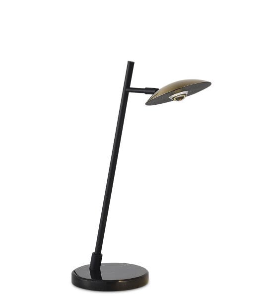 Mermer Tabanlı Ayarlanabilir LED Masa Lambası – Siyah / Beyaz