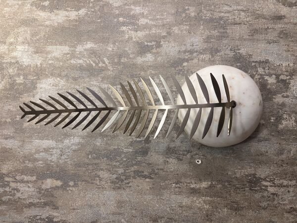 Besa Yapraklı Mermer Aplik | Antre ve Salonlar İçin Doğadan İlham Alan Dekoratif Duvar Lambası