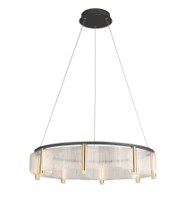 60 cm Çapında Akrilik LED’li Sarkıt Avize – Minimalist ve Enerji Verimli Geniş Alan Aydınlatması