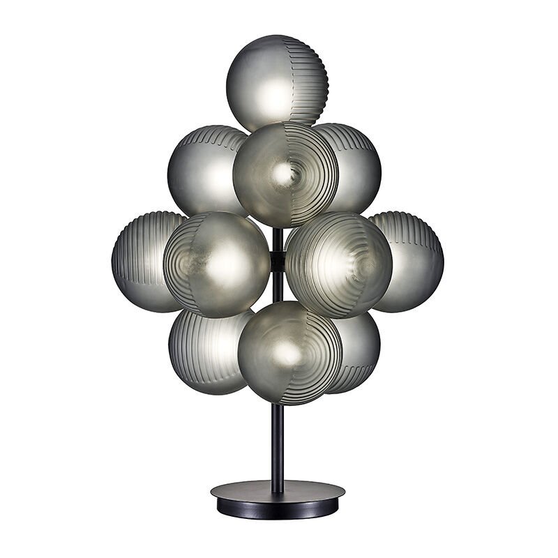 Modern Cam Küreli Dekoratif Masa Lambası – Çoklu Cam Başlıklı Şık Tasarım Abajur