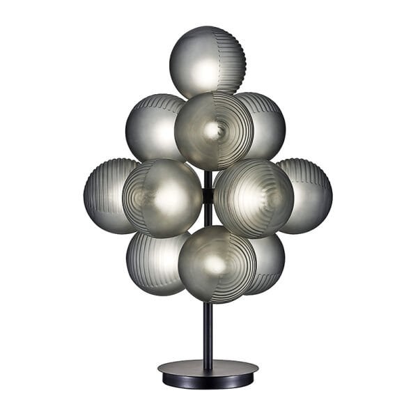 Modern Cam Küreli Dekoratif Masa Lambası – Çoklu Cam Başlıklı Şık Tasarım Abajur