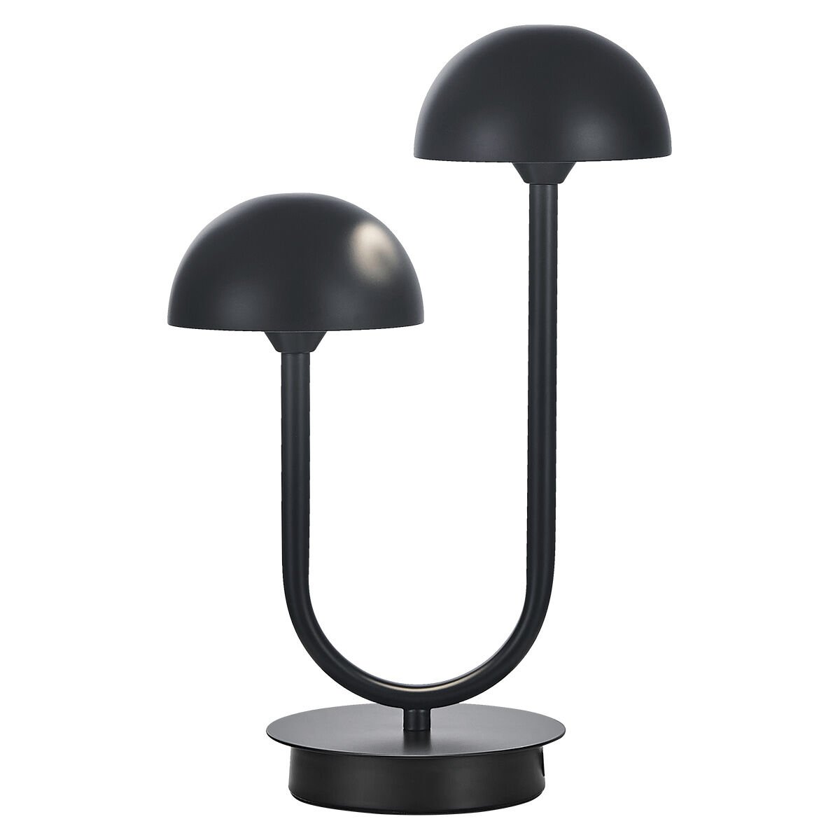 Modern Çift Başlıklı Masa Lambası | Siyah & Bakır Metal Gövdeli Dekoratif Abajur