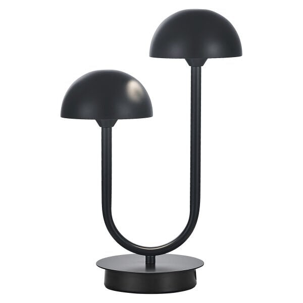 Modern Çift Başlıklı Masa Lambası | Siyah & Bakır Metal Gövdeli Dekoratif Abajur