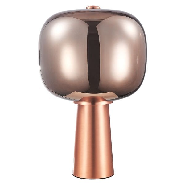 Modern Bakır Cam Abajur – Şık Tasarımlı Dekoratif Masa Lambası | Salon & Yatak Odası