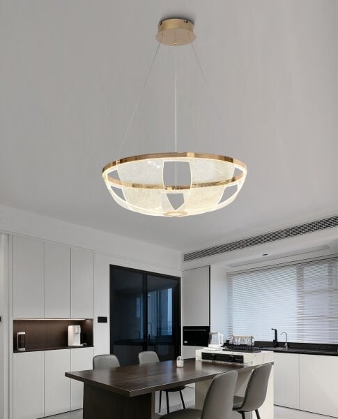 Halka Yuvarlak Akrilik LED Sarkıt Avize Modern Tavan Lambası