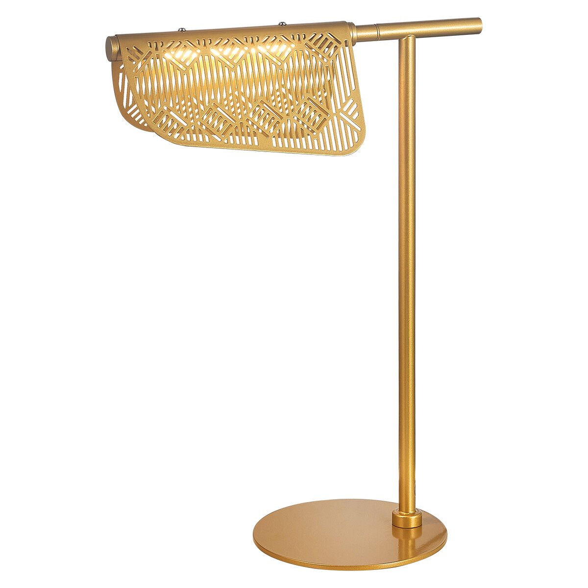 Modern Masa Lambası – Geometrik Metal / Cam Başlık