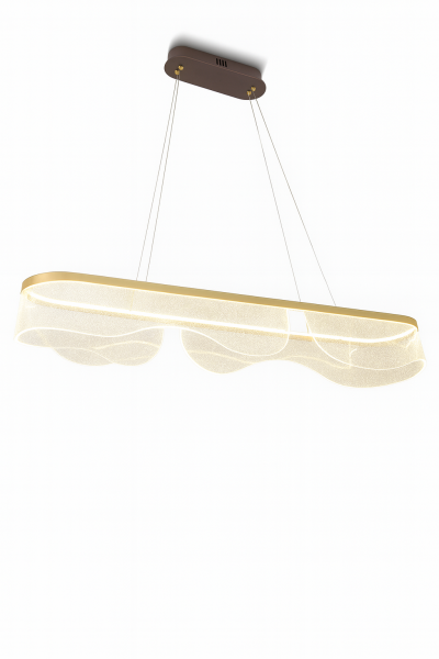 Elips Akrilik Sarkıt Avize – Akıcı Formu ve Yumuşak Işık Dağılımıyla Modern Heykelsi Aydınlatma