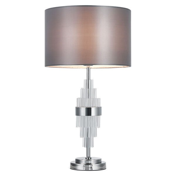 Lüks Masa Lambası – Cam Detaylı, Altın Renk Metal Gövdeli