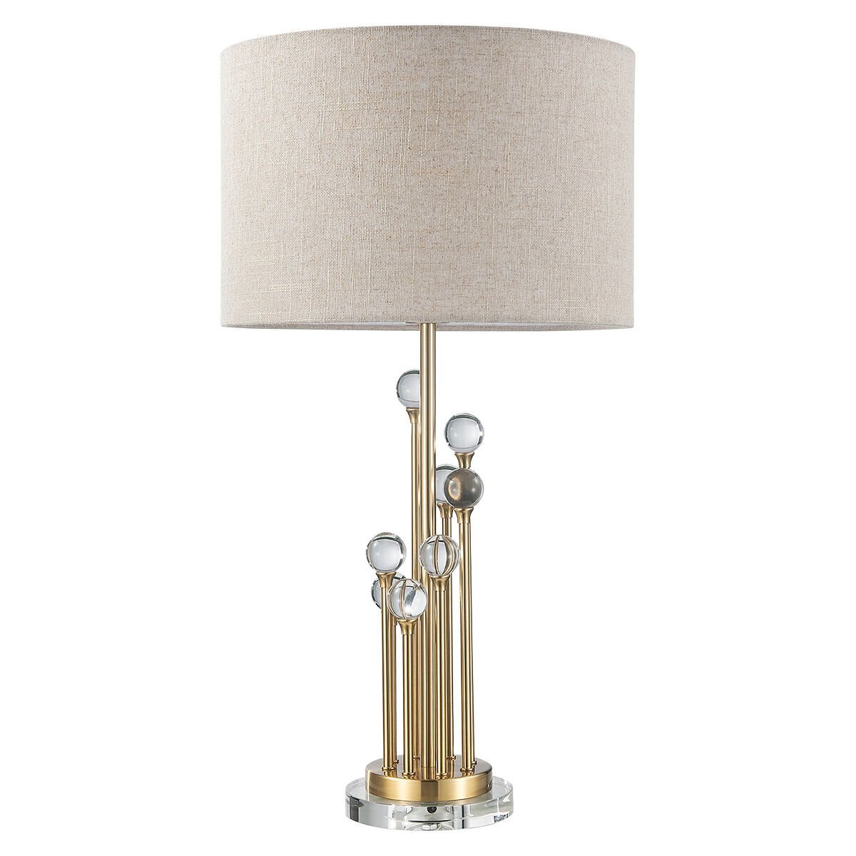 Kristal Küre Tasarımlı Gold Masa Lambası