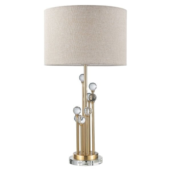 Kristal Küre Tasarımlı Gold Masa Lambası