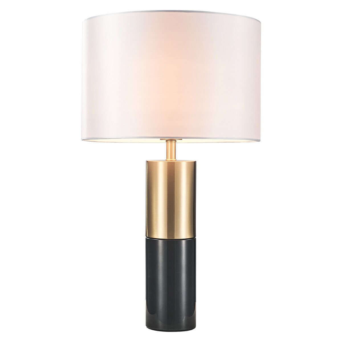 BT21108 Kristal Küre Detaylı Gold Masa Lambası - Naturel Keten Başlıklı Lüks Abajur