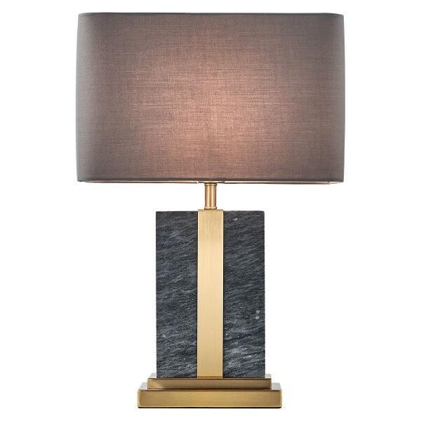 BT21108 Modern Gold Kristal Küre Detaylı Masa Lambası - Naturel Keten Başlıklı Lüks Abajur