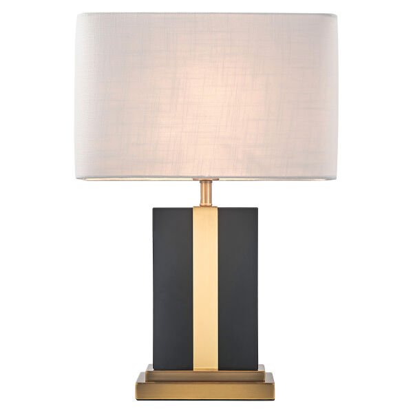 BT21108 Modern Gold Kristal Küre Detaylı Masa Lambası - Naturel Keten Başlıklı Lüks Abajur