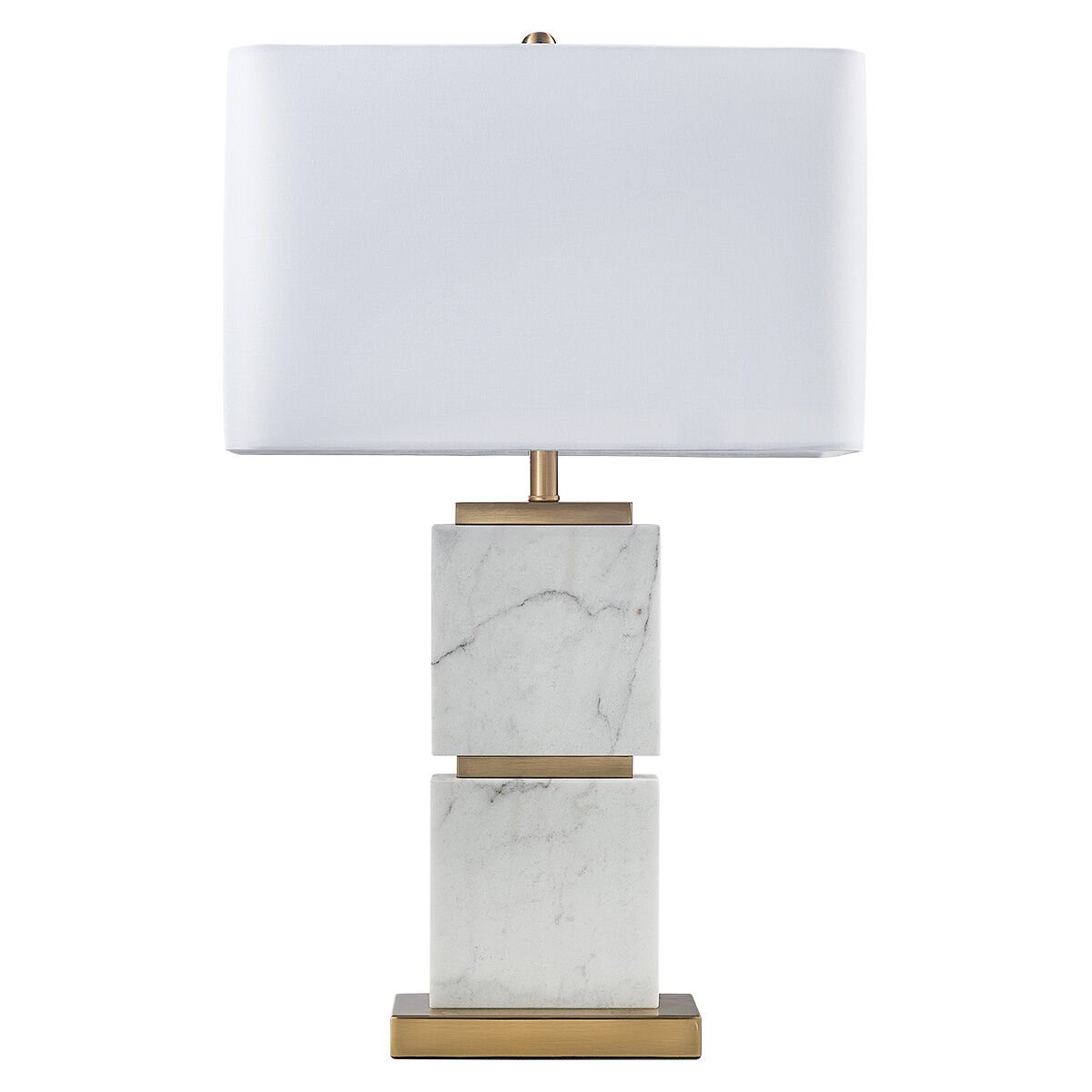 Mermer Blok ve Gold Şeritli Masa Lambası (BT21404 Serisi)