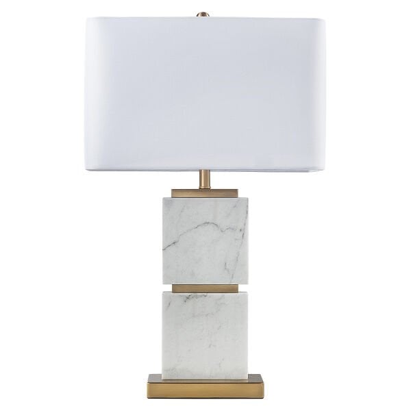 Mermer Blok ve Gold Şeritli Masa Lambası (BT21404 Serisi)