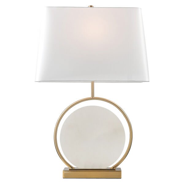 BT21406 Silindir Beyaz Mermer Masa Lambası - Gold Tabanlı Modern Tasarım Abajur