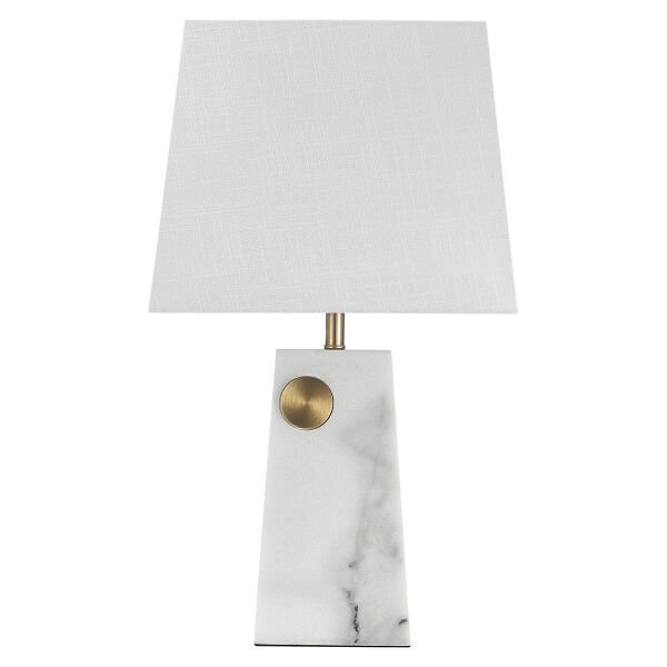 Lüks Tasarım Gold Metal ve Cam Sütunlu Masa Lambası - Dekoratif Ofis ve Salon Abajuru