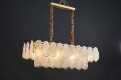 Dikdörtgen Dökme Camlı Avize