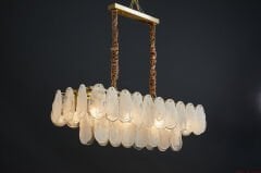 Dikdörtgen Dökme Camlı Avize