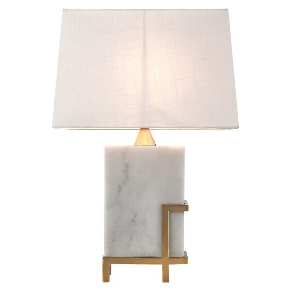 BT21106 Modern Art Deco Gold Masa Lambası - Siyah Kumaş Şapkalı Kristal Cam Detaylı Abajur