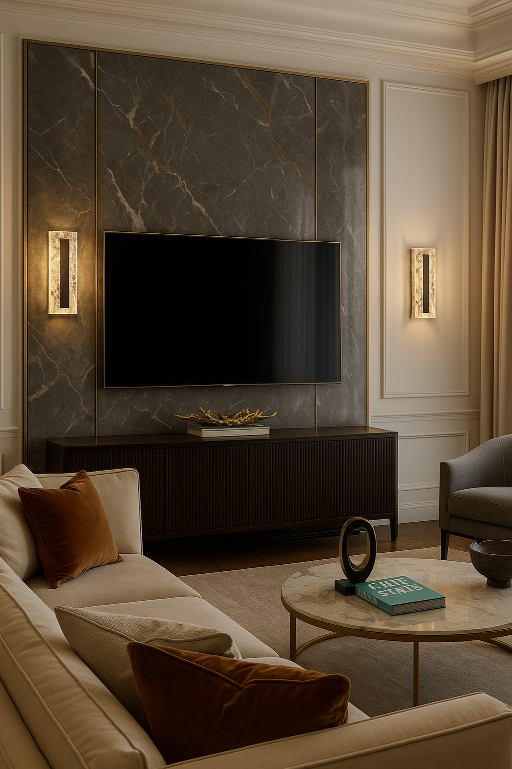 Akrilik Alabaster Görünümlü Aplik – Dayanıklı, Hafif ve Yumuşak Işık Veren Lüks Duvar Lambası