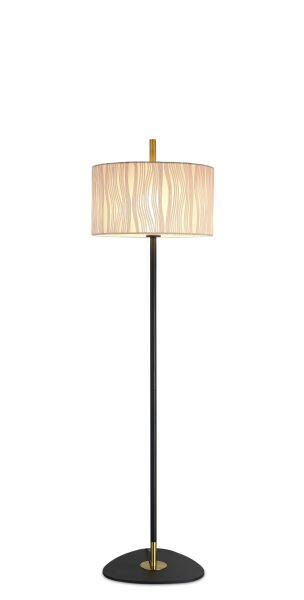 BT21106 Modern Art Deco Gold Masa Lambası - Siyah Şapkalı Kristal Cam Detaylı Abajur