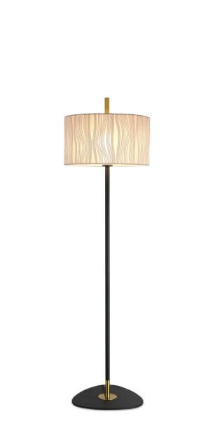Art Deco Gold Kristal Cam Masa Lambası – Siyah Şapkalı