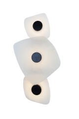 3 Katlı Alabaster Mermer Görünümlü Aplik – Heykelsi, Katmanlı ve Lüks Duvar Aydınlatması