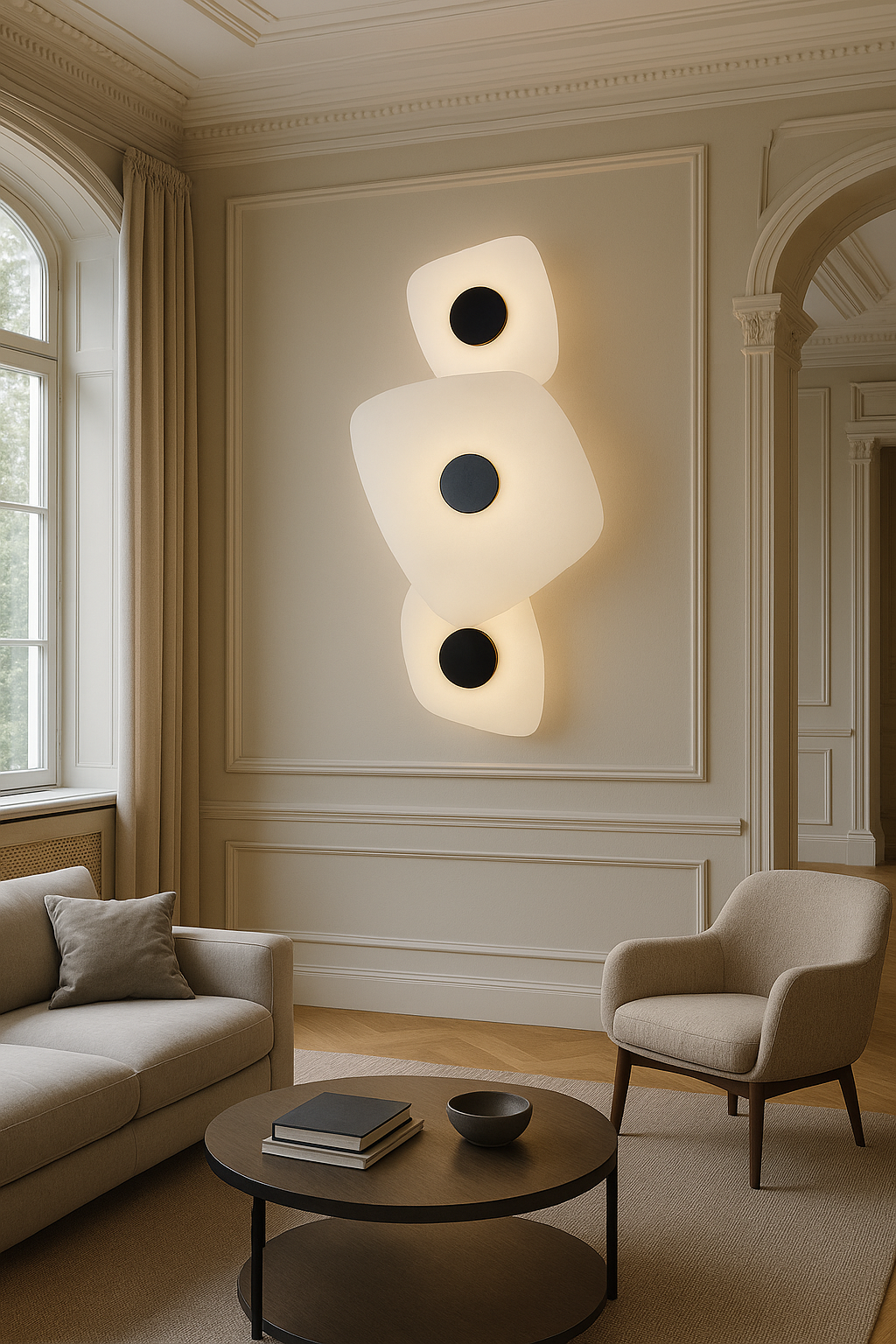 Alabaster Mermer Aplik 3 Katlı