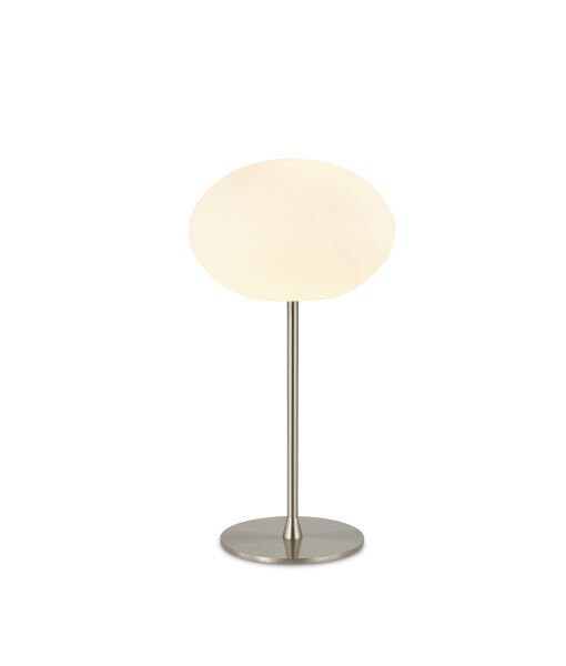 Besa Küre Camlı Krom Ayaklı Minimalist Masa Lambası