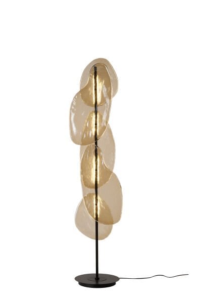 Dökme Cam Lambader – Sanatsal Dokuya Sahip El İşçiliği Görünümlü Köşe Aydınlatması